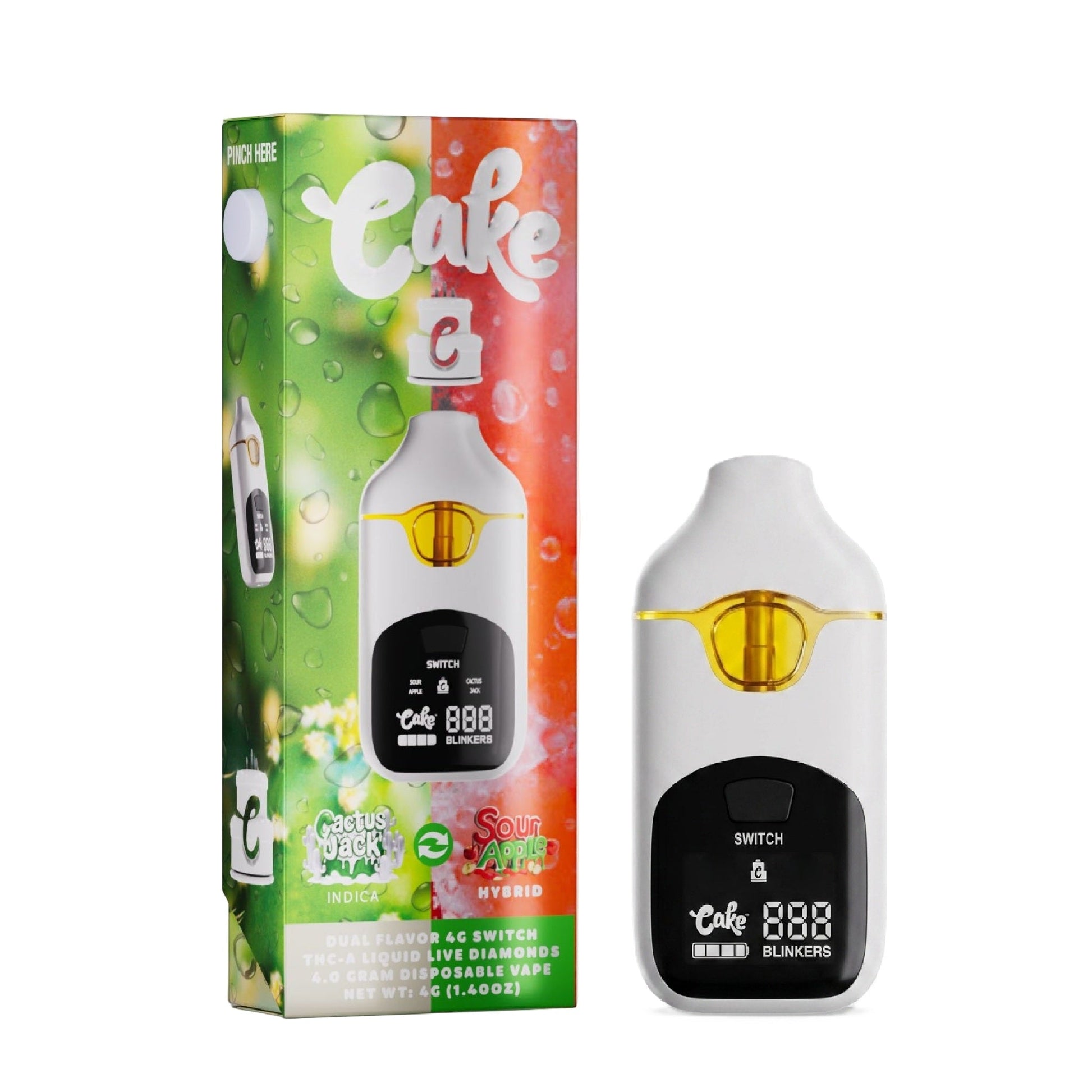 Cake Dual Flavor Liquid Live Diamonds THC-A Vaporizer 4000mg