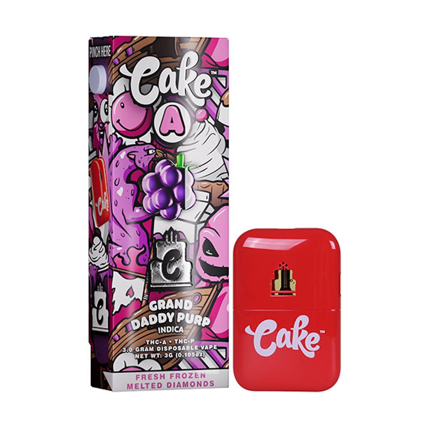 Cake Pebble THCa THCP Vaporizer 3000mg