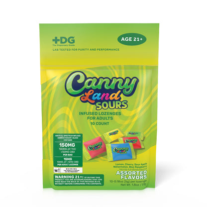 Canny Land Sour Infused Lozenges 10ct 100mg THC