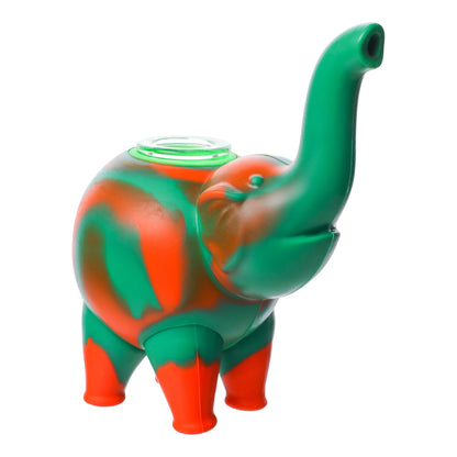 Cartoon Elephant Silicone Pipe 4in