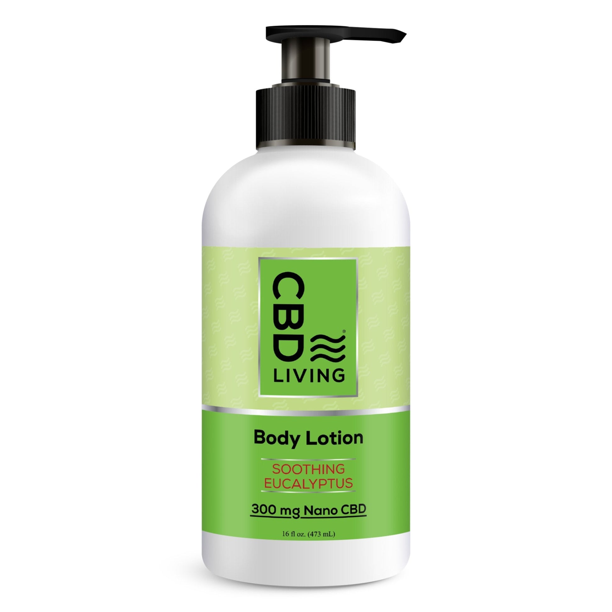 CBD Living Body Lotion 300mg Nano CBD Unscented Lavender Eucalyptus