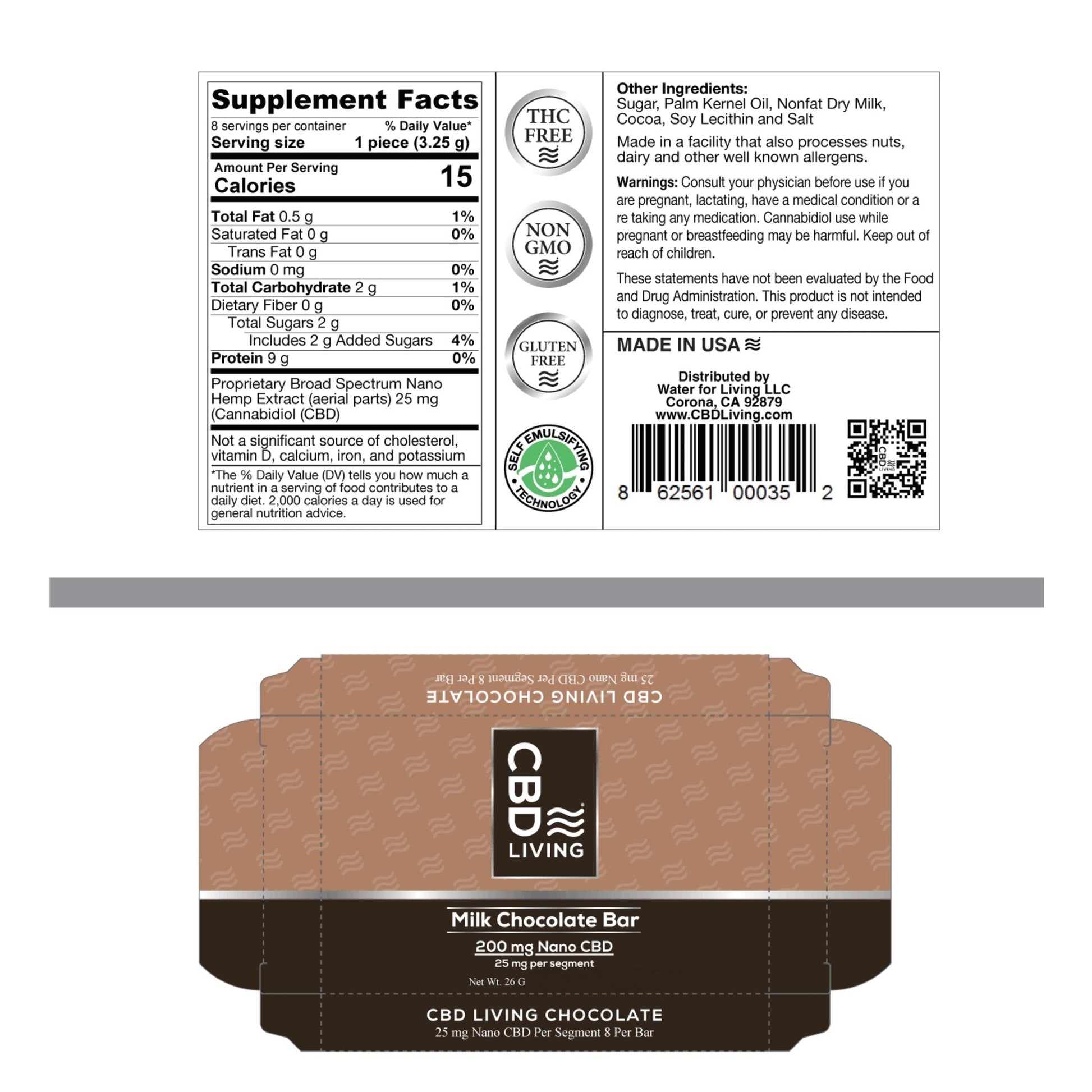 CBD Living Chocolate Bar 200mg