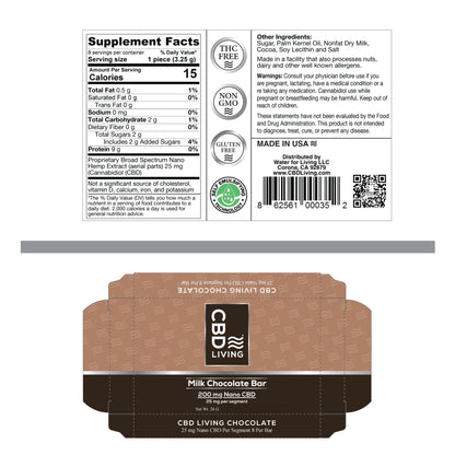CBD Living Chocolate Bar 200mg