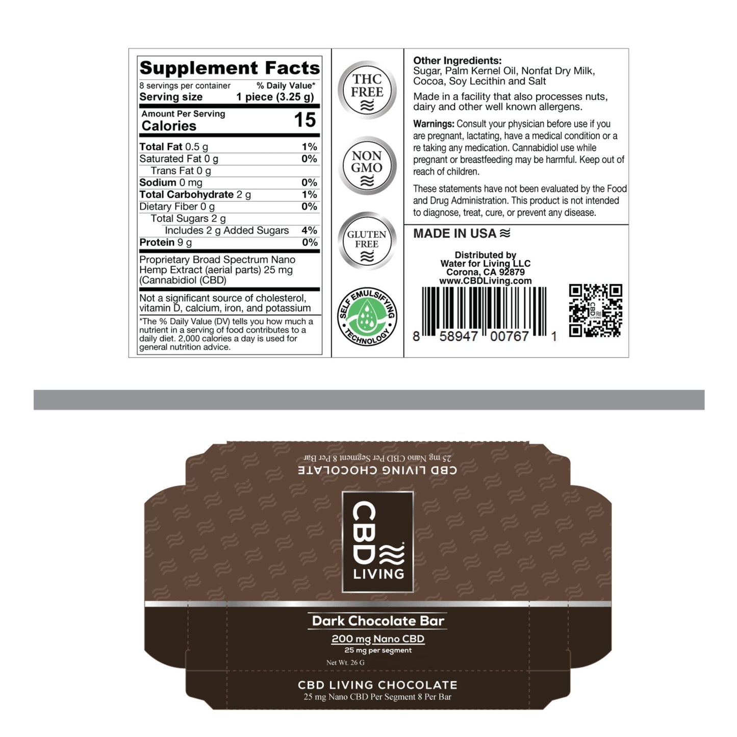 CBD Living Chocolate Bar 200mg