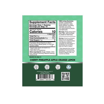 CBD Living Sour Assorted Gummies 10mg