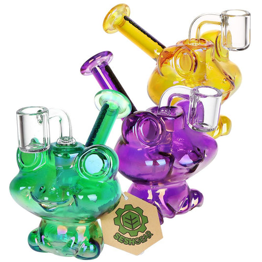 SeshGear Electro Frog Glass Dab Rig - 4.5 بوصة / 14 مم أنثى / ألوان متنوعة