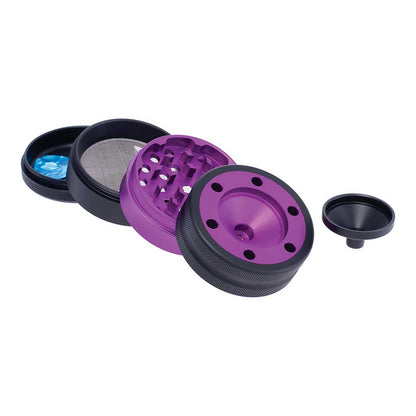 ALUMINIUM GRINDER W/ CONE HOLDER & FUNNEL