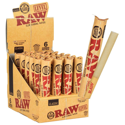 RAW Classic Level Tube Cones | 24 عبوة