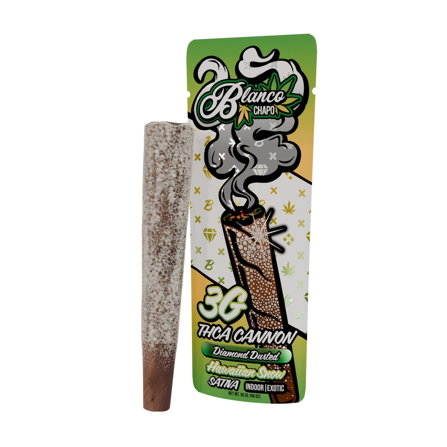 Chapo Blanco THC-A Cannon Diamond Dusted Blunt 3g
