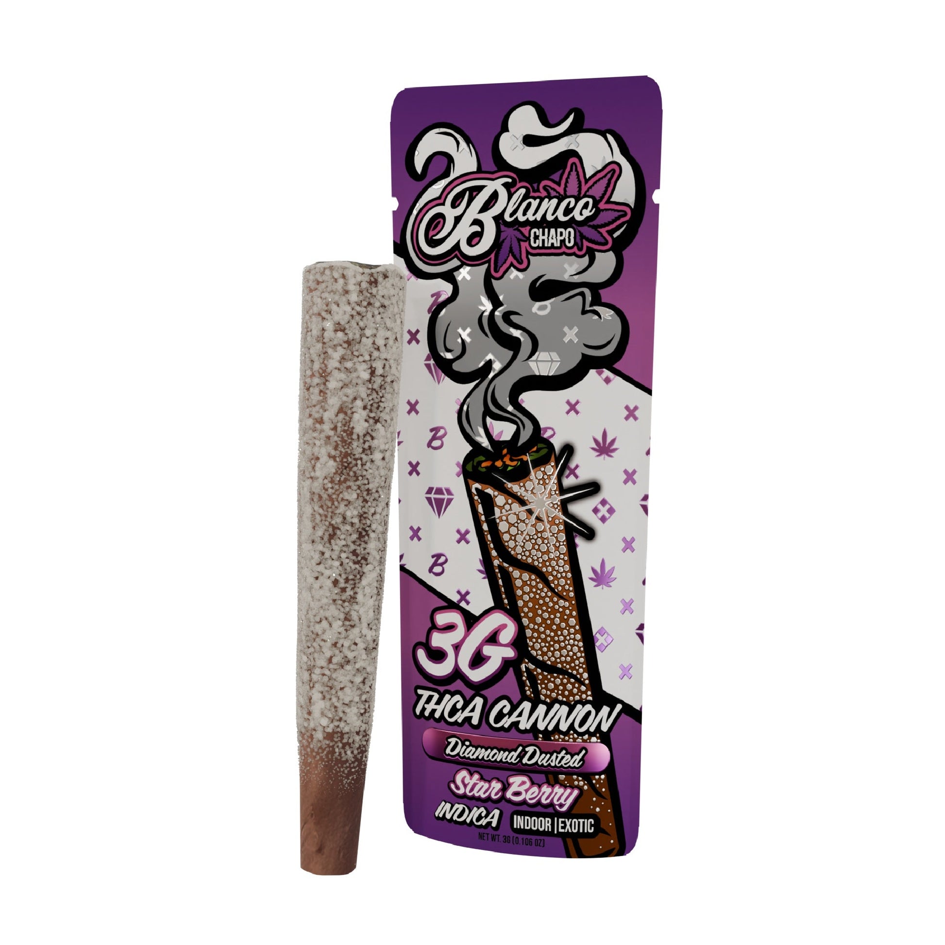Chapo Blanco THC-A Cannon Diamond Dusted Blunt 3g