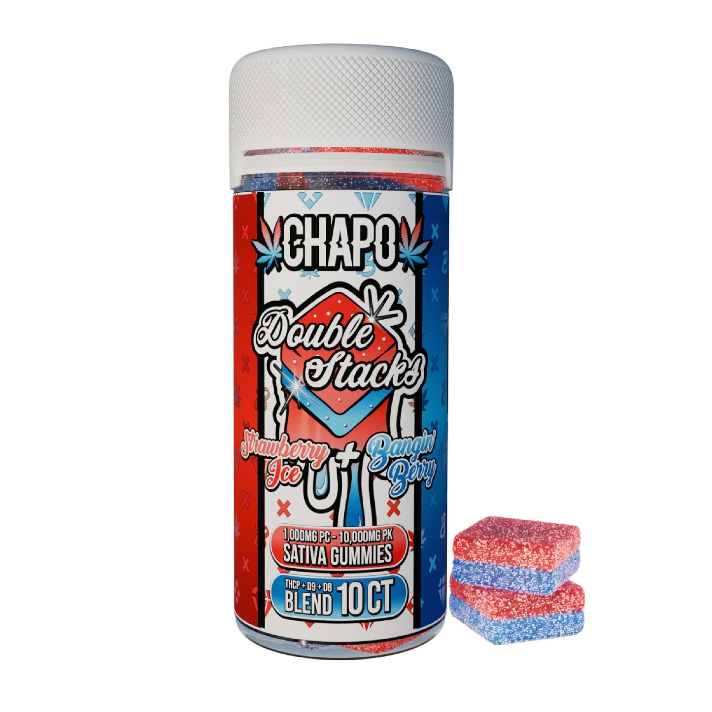 Chapo Double Stacks THC-P Gummy Jar 10000mg