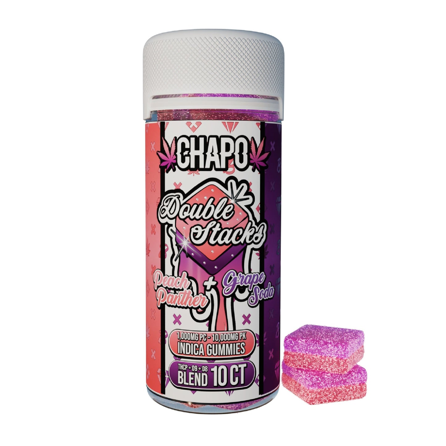 Chapo Double Stacks THC-P Gummy Jar 10000mg