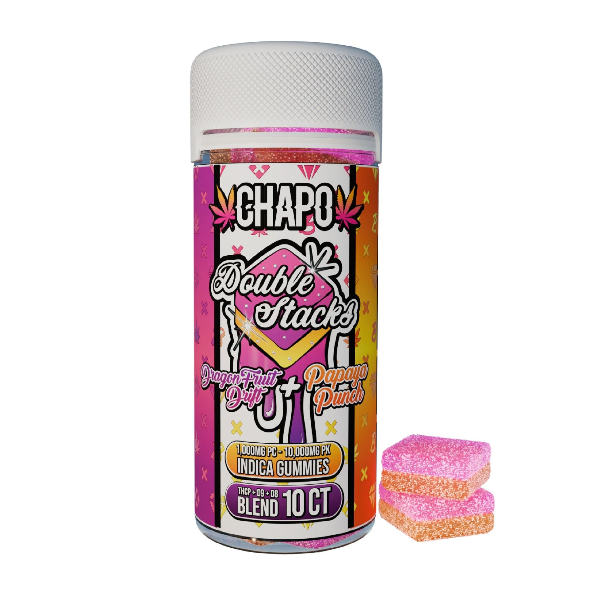 Chapo Double Stacks THC-P Gummy Jar 10000mg