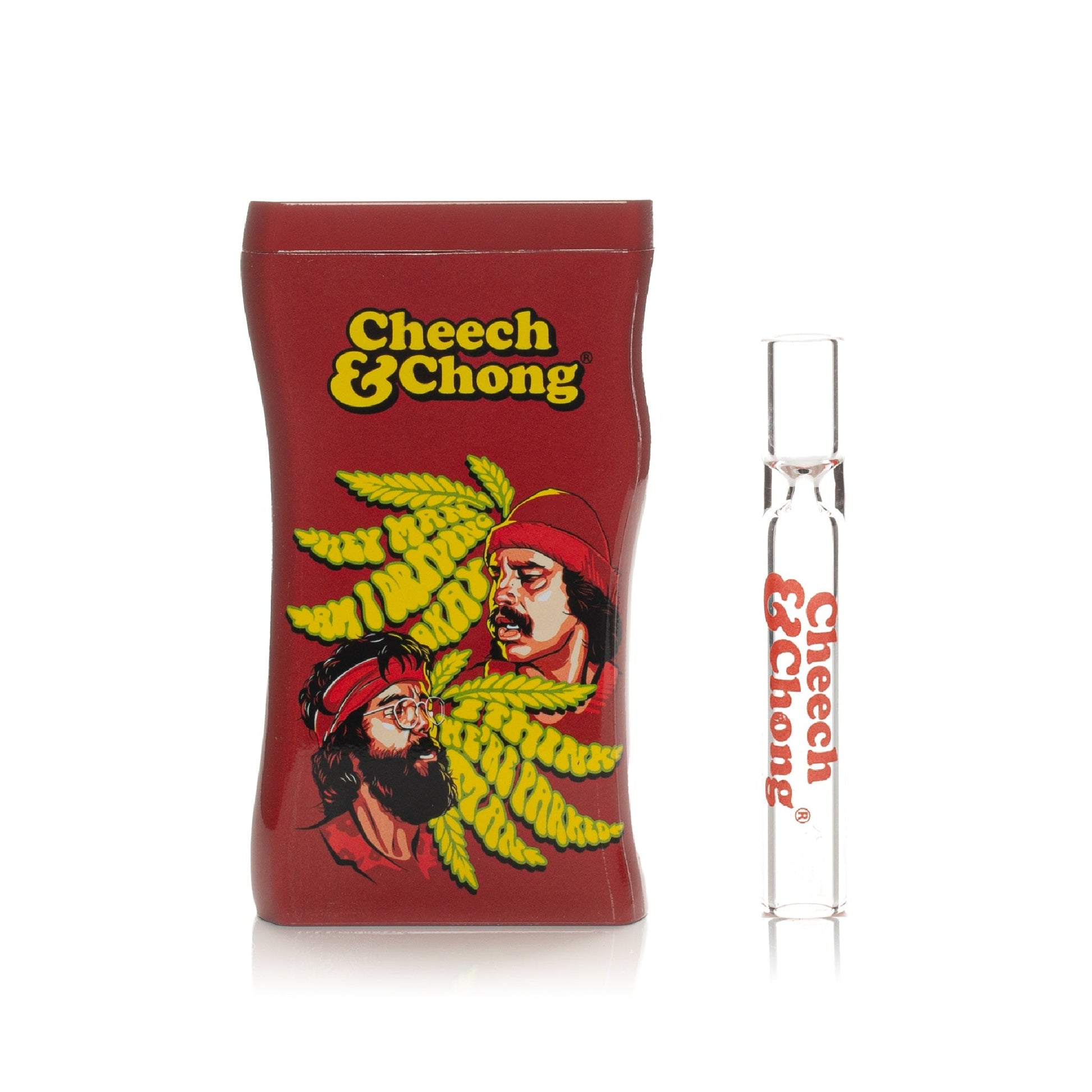 Cheech and Chong Dugout With Taster 4in Borosilicate Glass Pipe