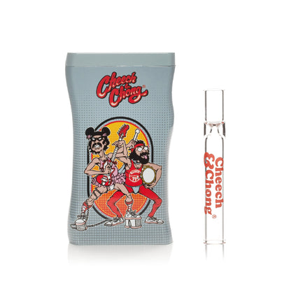 Cheech and Chong Dugout With Taster 4in Borosilicate Glass Pipe