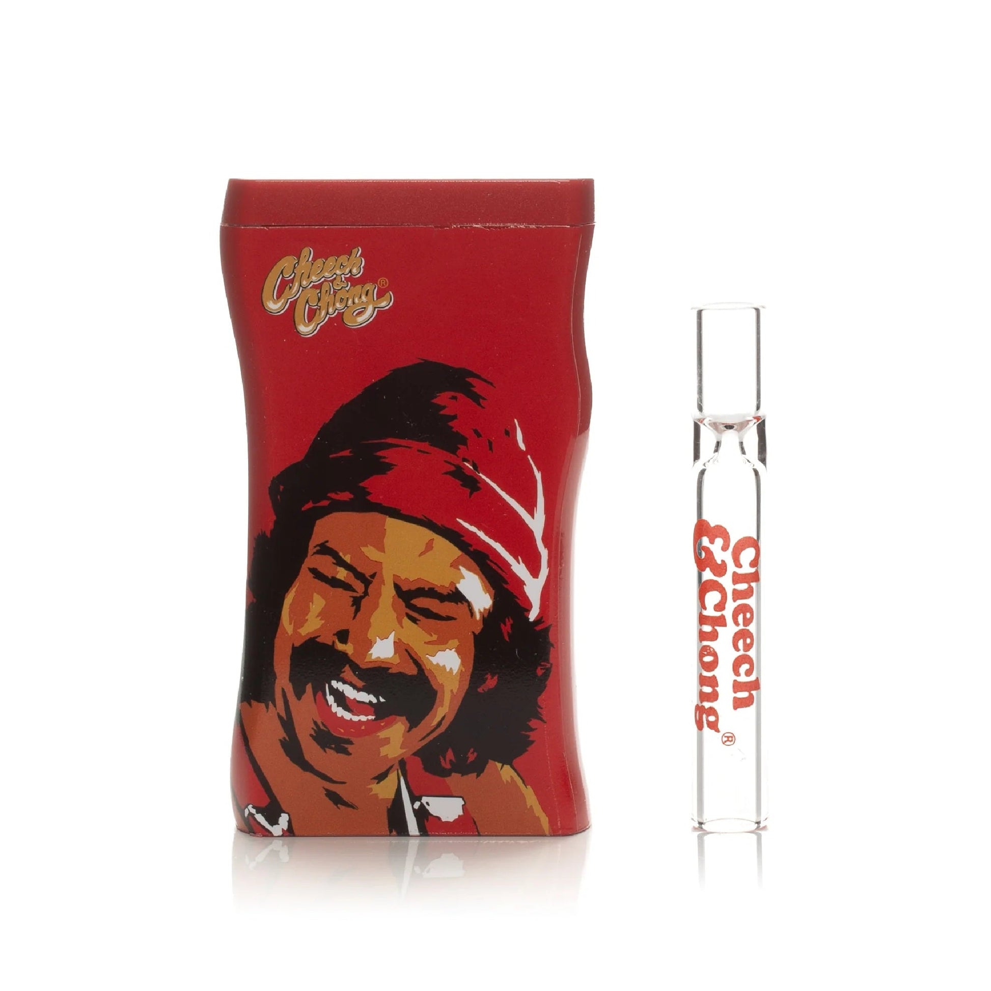 Cheech and Chong Dugout With Taster 4in Borosilicate Glass Pipe