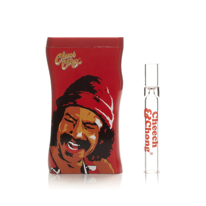 Cheech and Chong Dugout With Taster 4in Borosilicate Glass Pipe