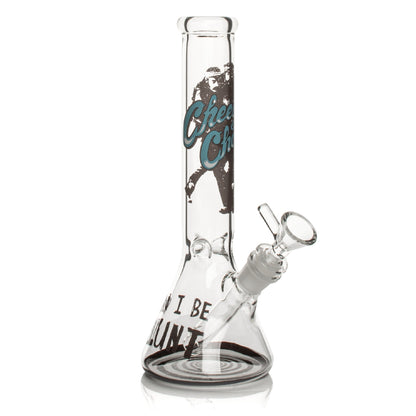 Cheech & Chong Glass Can I Be Blunt Beaker Bong 10in