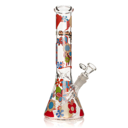 Cheech & Chong Glass Power to the Flower Beaker Bong 12in