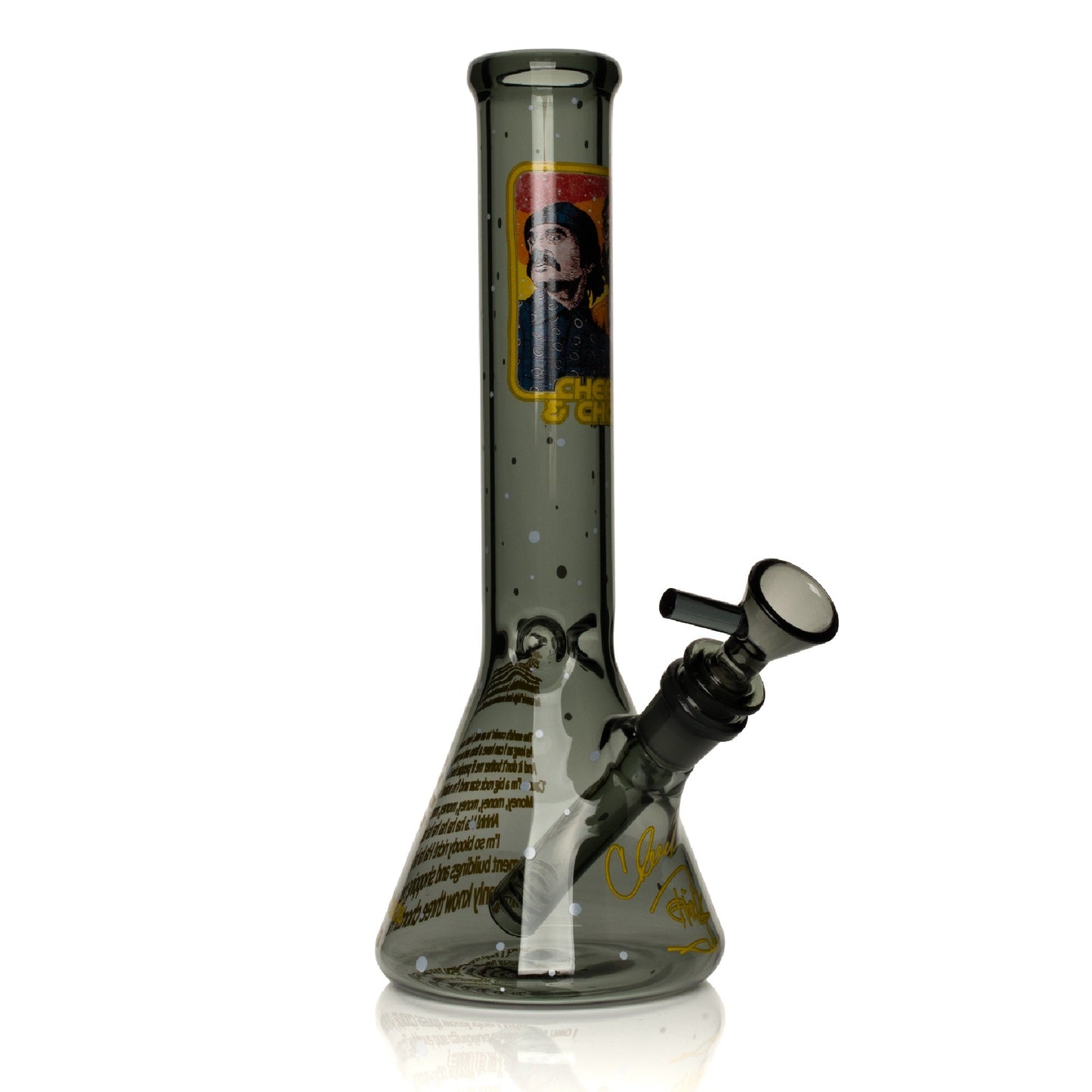 Cheech & Chong Glass Stoners in Space Beaker Bong 10in
