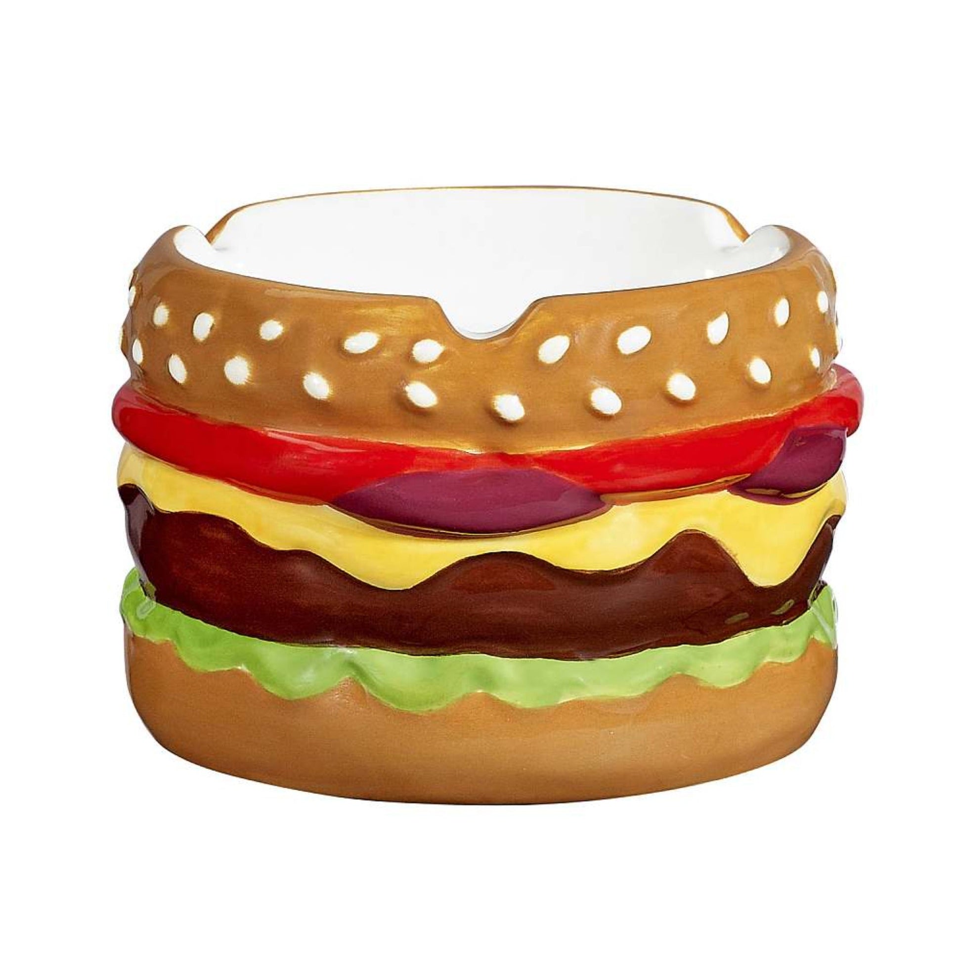 Fashioncraft Cheeseburger Ashtray 4in Ceramic