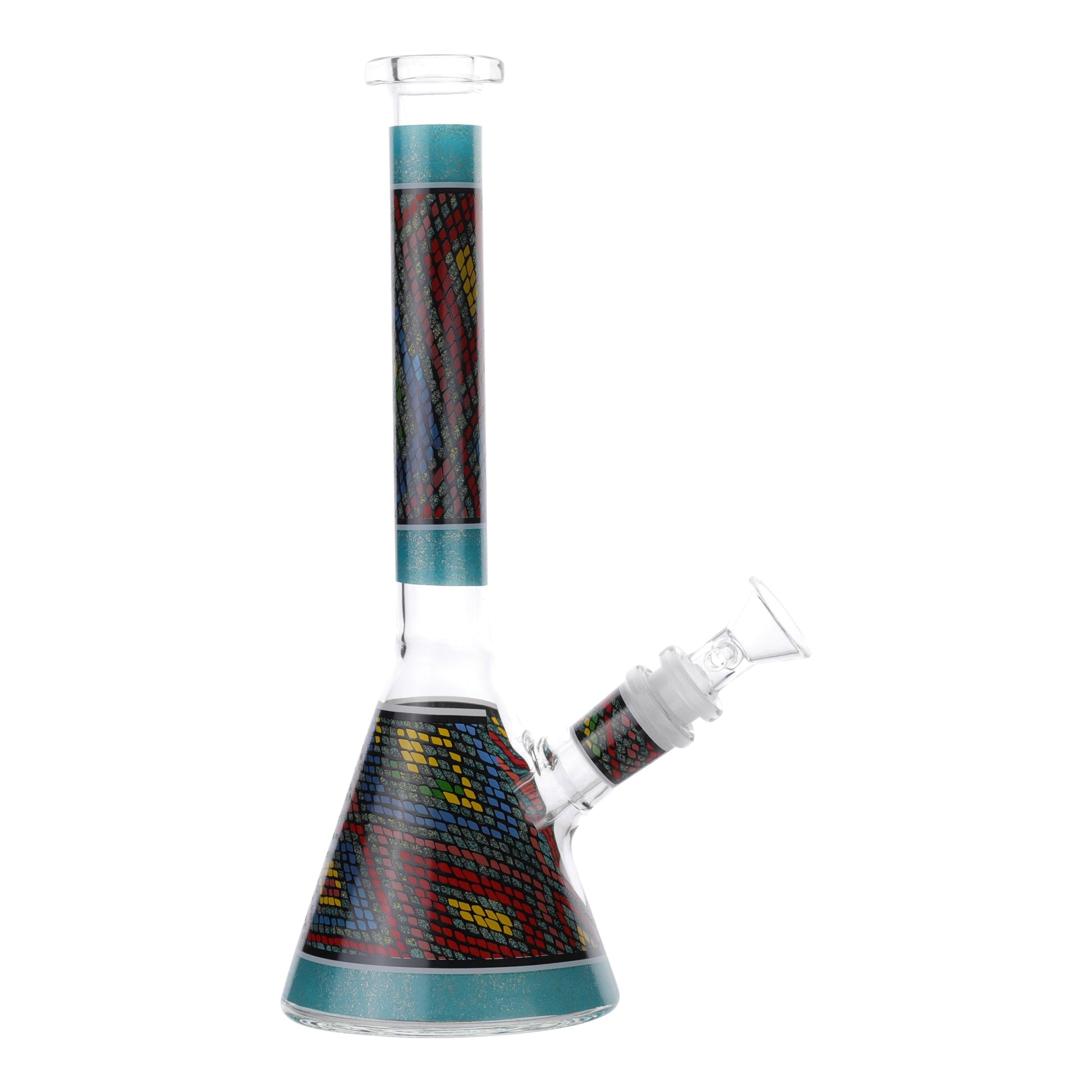 Royal Glass Cobra Scale Pattern Beaker Bong 10in