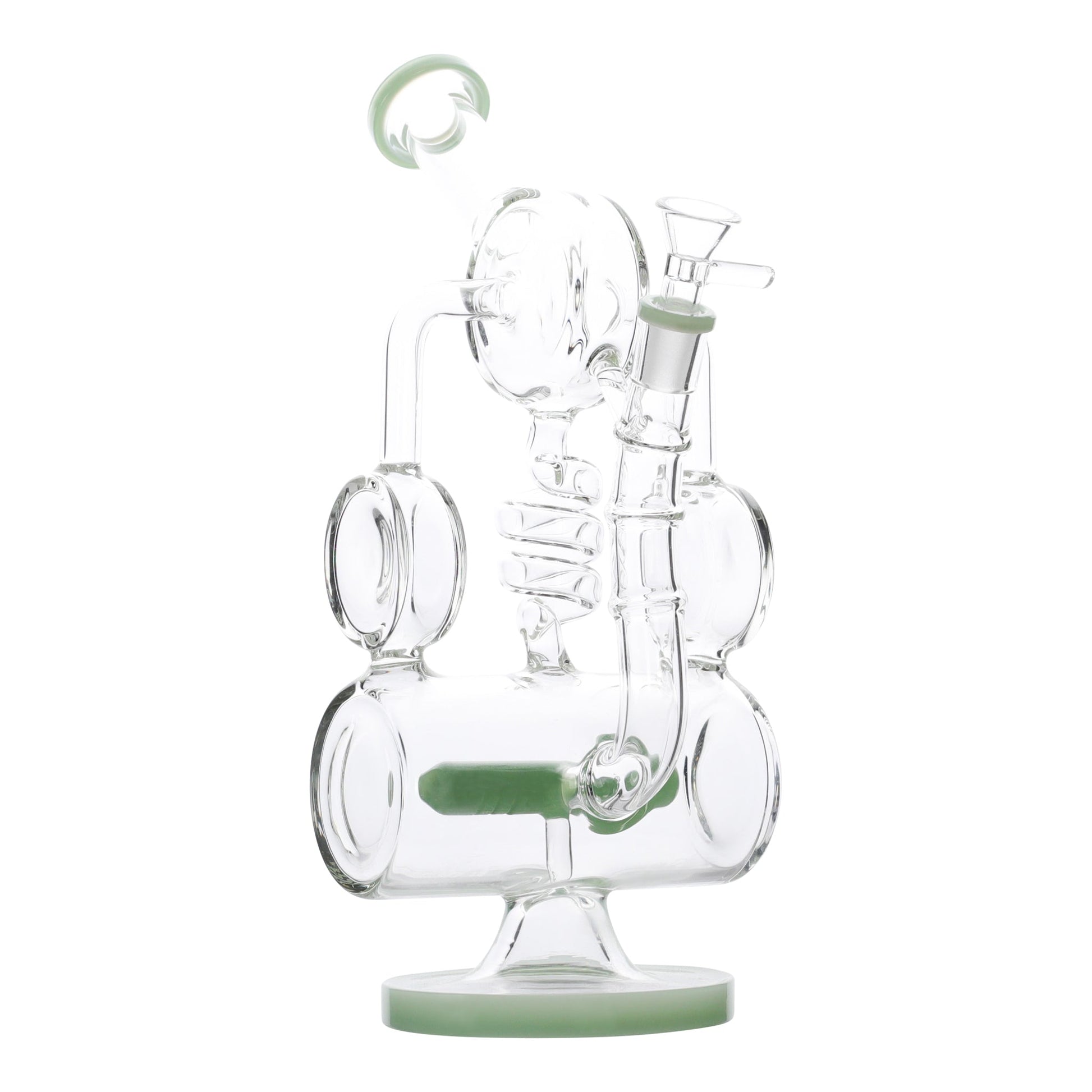 YX Coiled Inline Percolator Bong 13in Borosilicate Glass