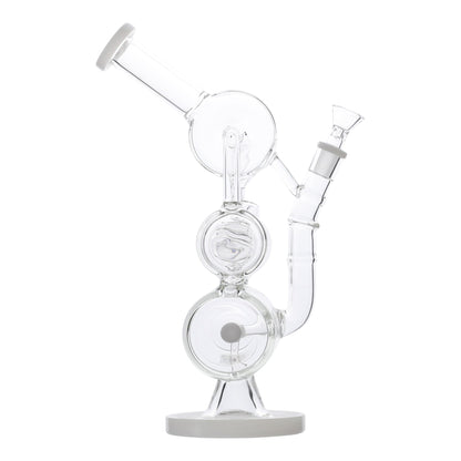 YX Coiled Inline Percolator Bong 13in Borosilicate Glass