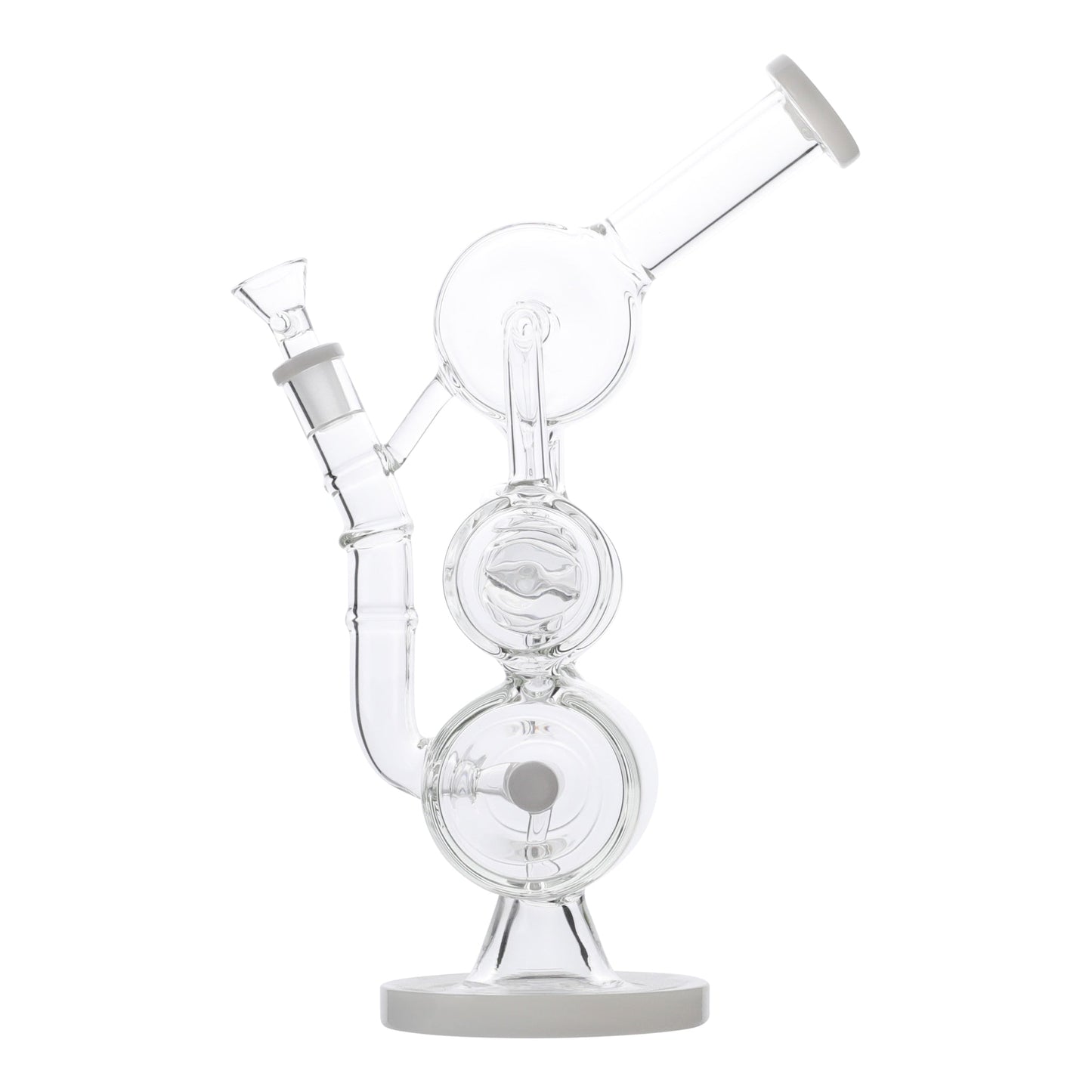 YX Coiled Inline Percolator Bong 13in Borosilicate Glass