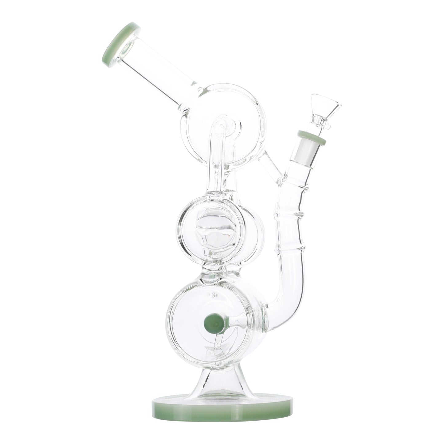 YX Coiled Inline Percolator Bong 13in Borosilicate Glass