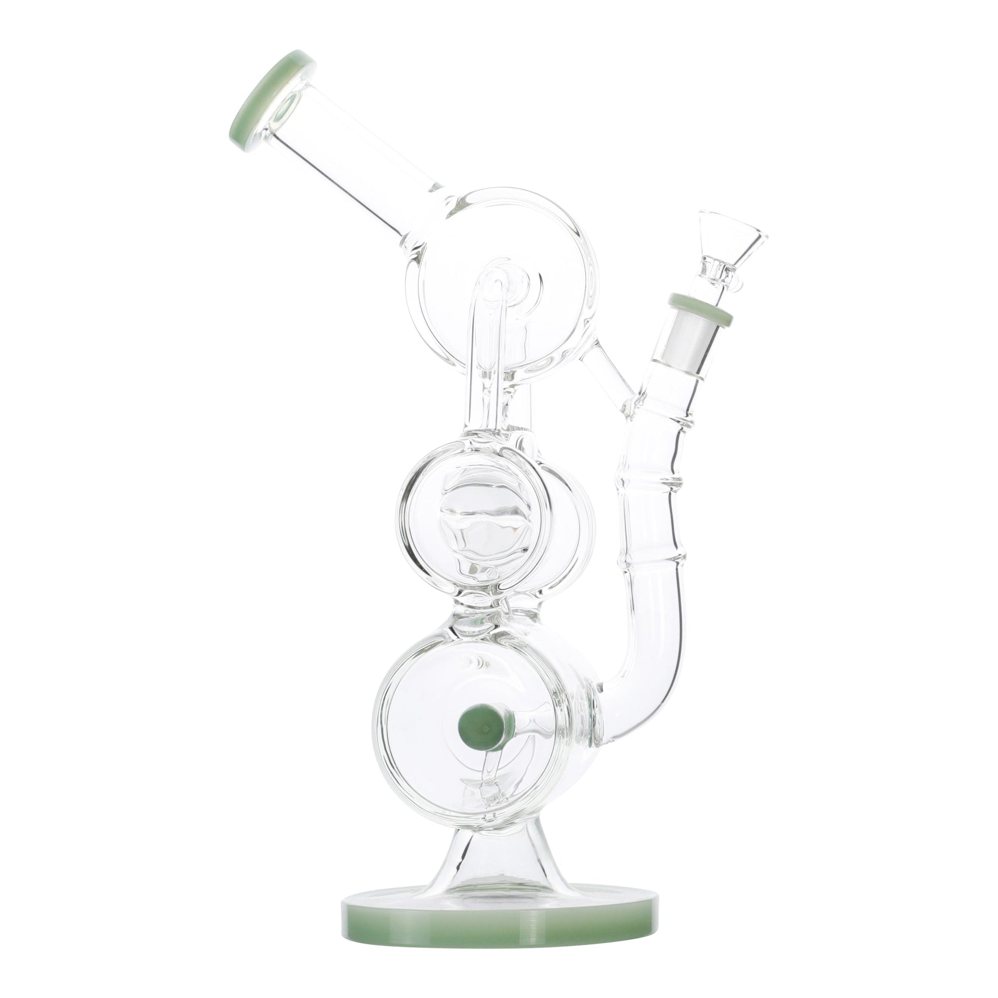 YX Coiled Inline Percolator Bong 13in Borosilicate Glass