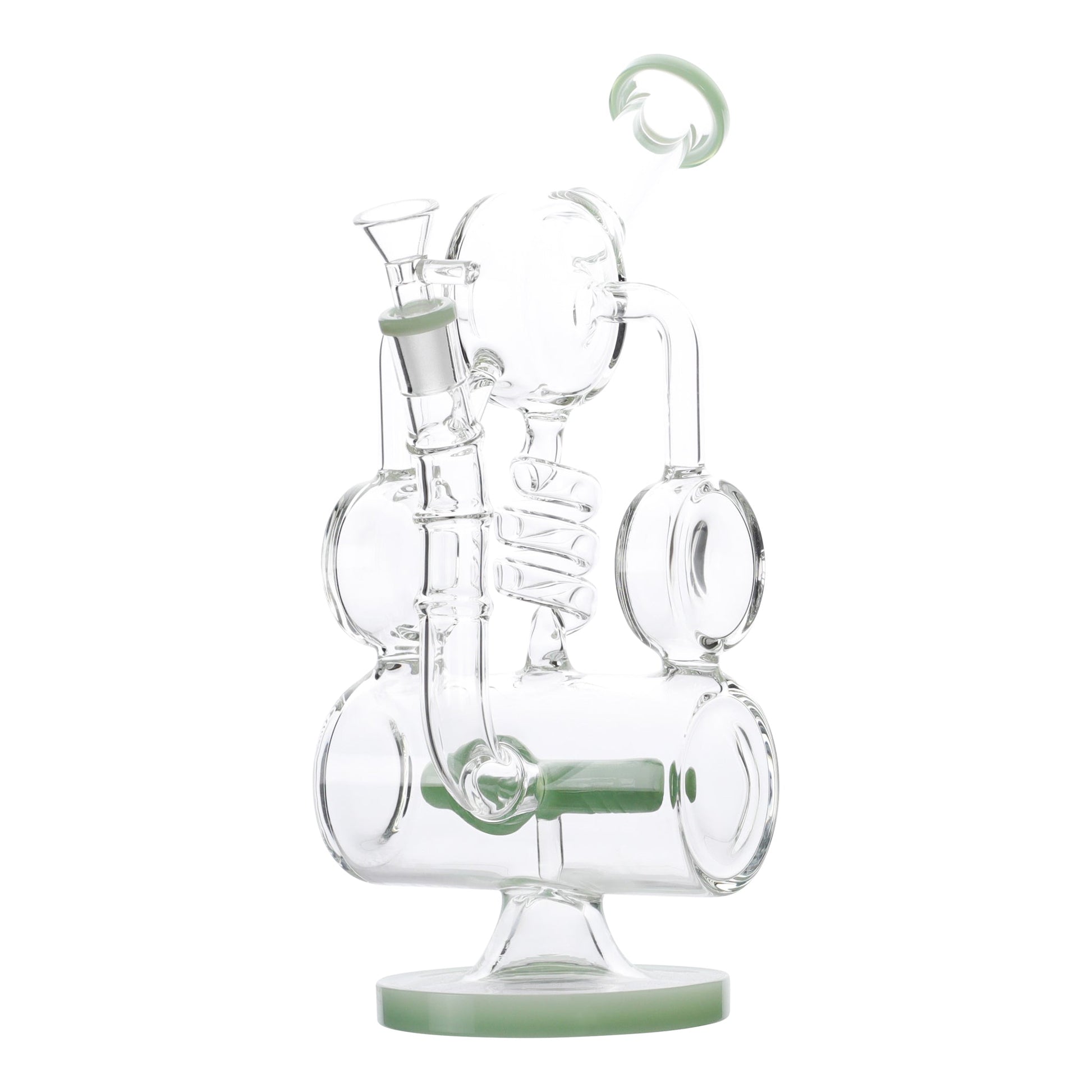 YX Coiled Inline Percolator Bong 13in Borosilicate Glass