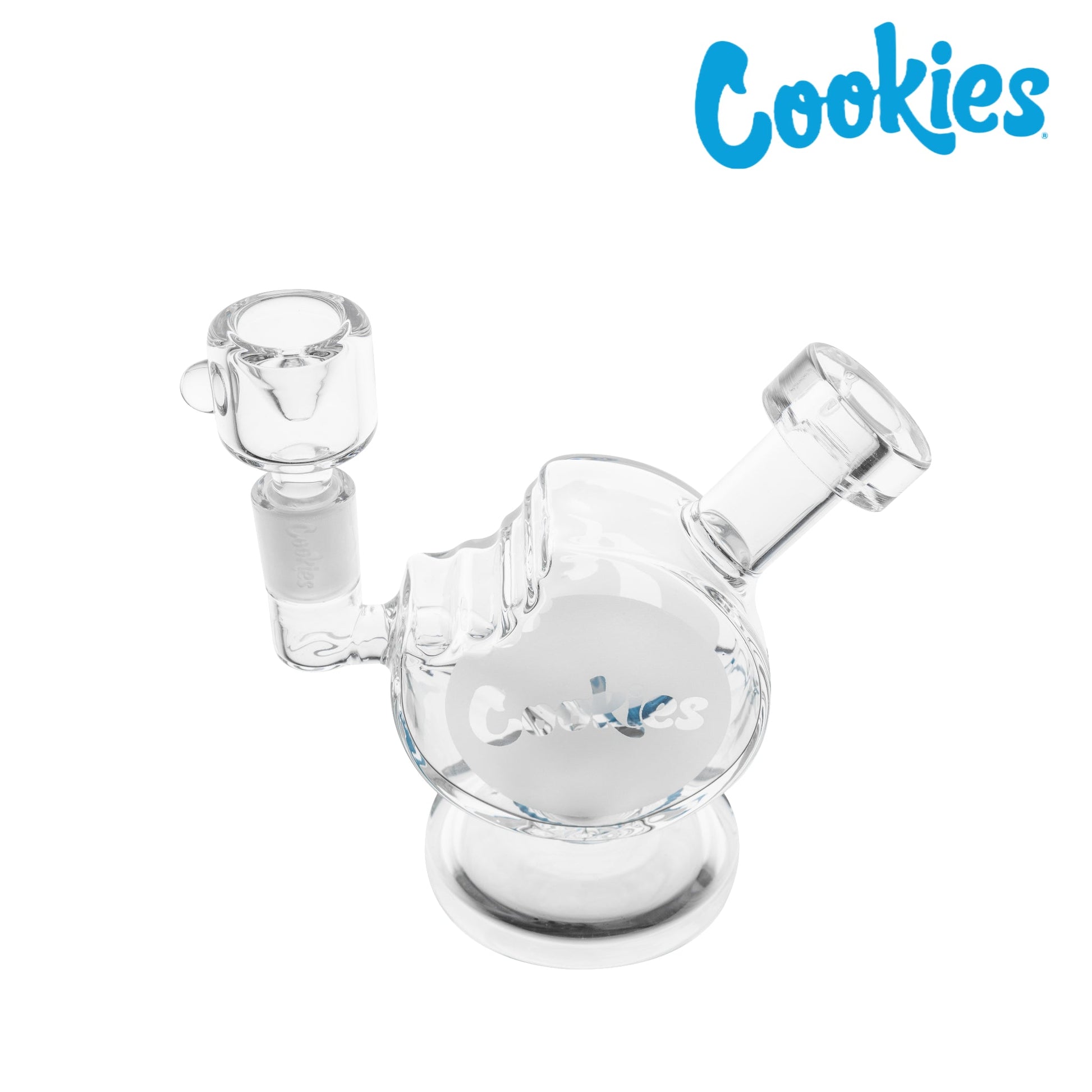 Cookies Bite Bubbler Bong 6in Borosilicate Glass