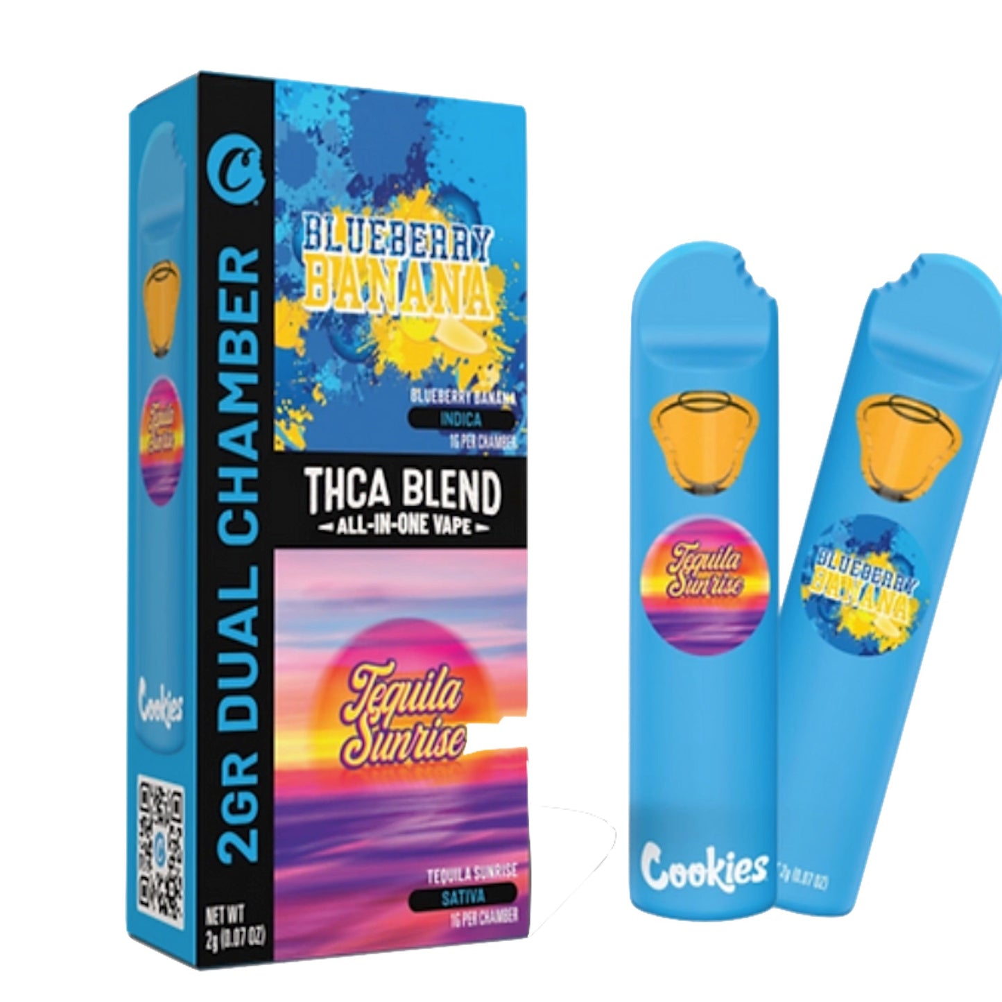 Cookies Blueberry Banana/Tequila Sunrise THC-A Vaporizer 2000mg
