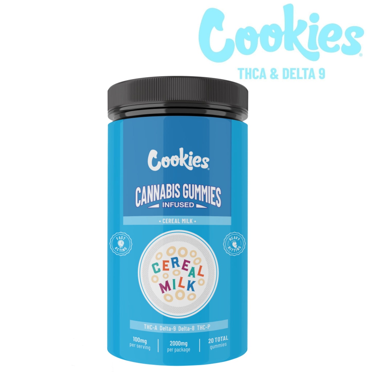 Cookies Cereal Milk THC-A Delta 9 Gummies 25ct