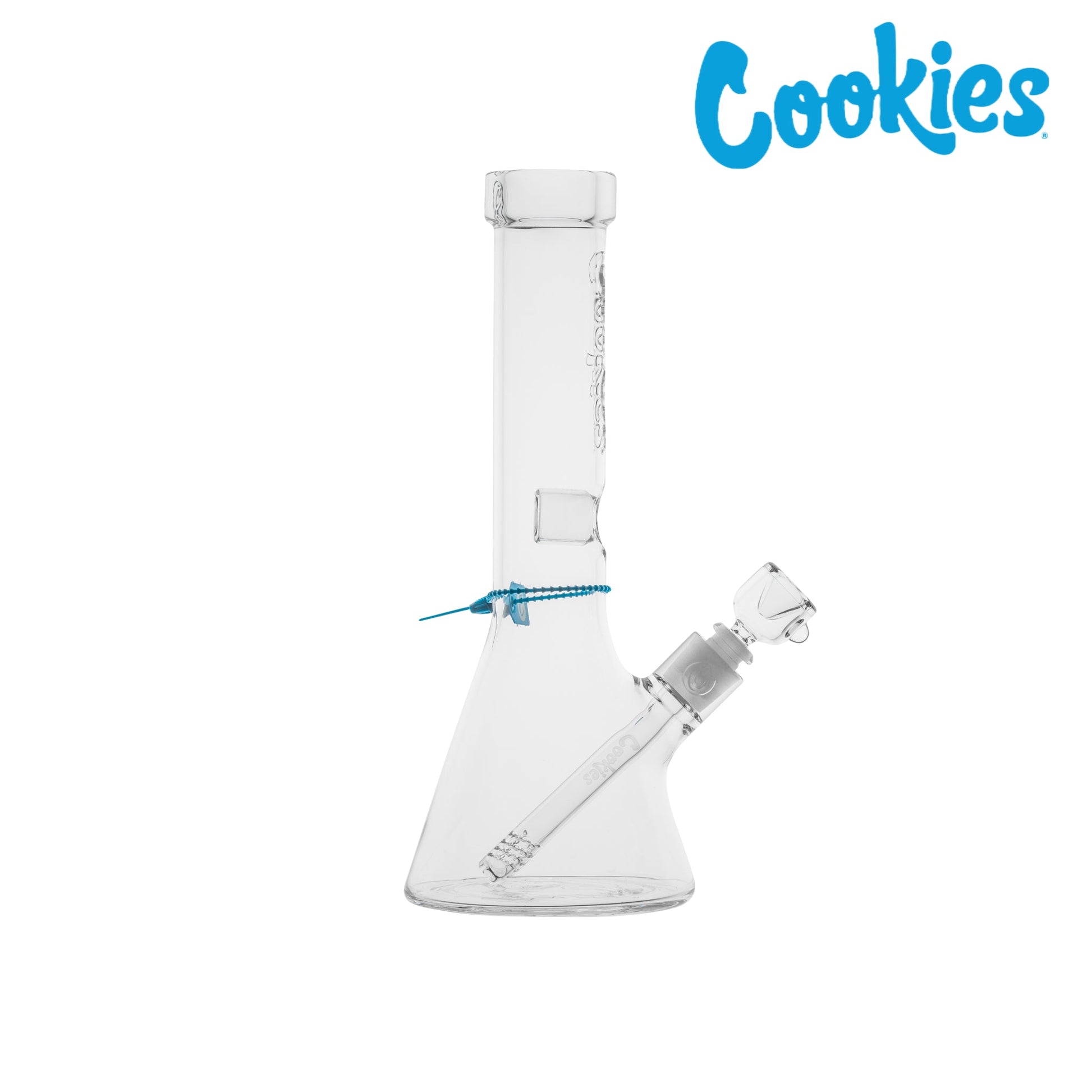 Cookies Glass Flame Beaker Bong 13in