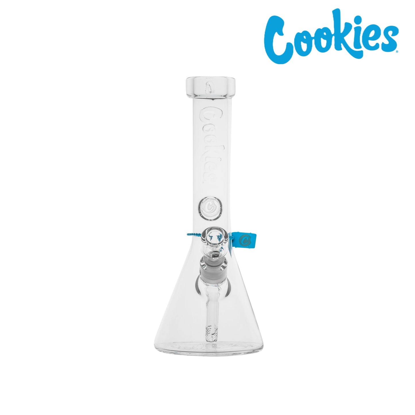 Cookies Glass Flame Beaker Bong 13in