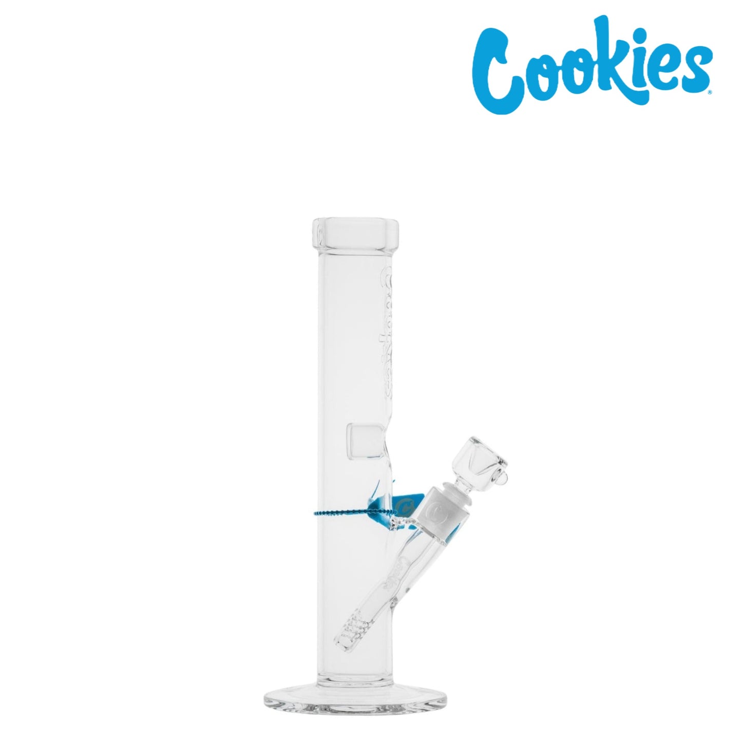 Cookies Glass Flame Straight Tube Bong 13in
