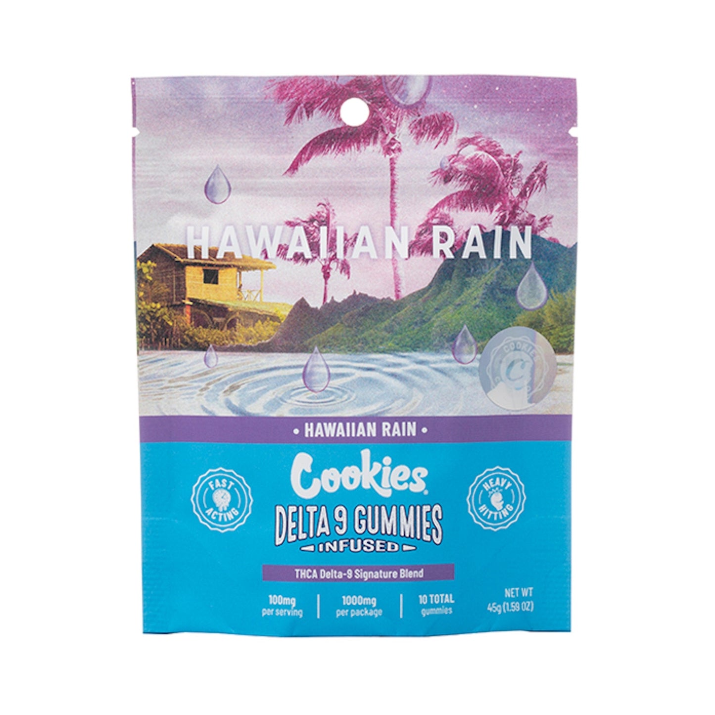 Cookies Hawaiian Rain THC-A + Delta 9 Gummies 1000mg 10ct
