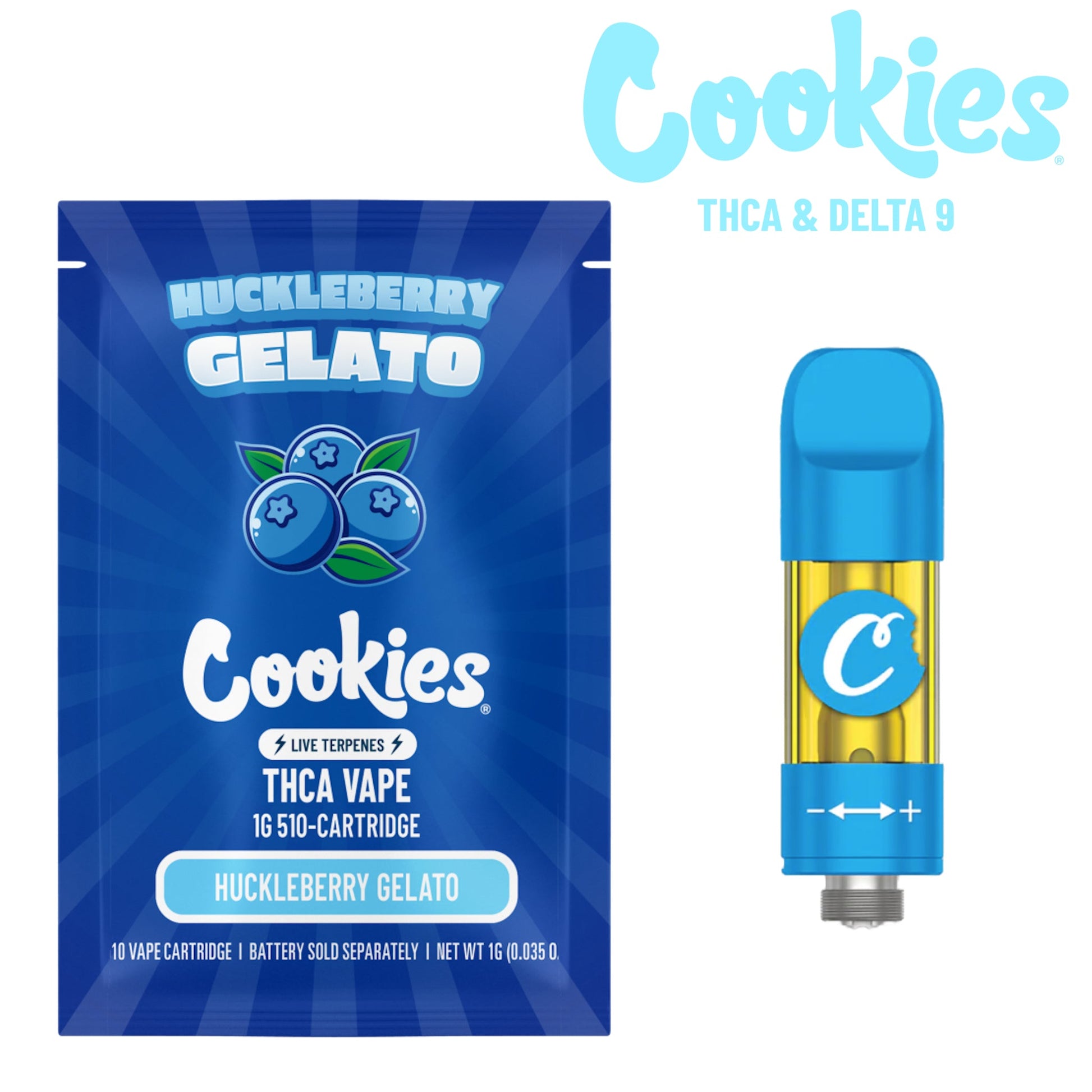 Cookies Huckleberry Gelato THC-A Cartridge 1000mg