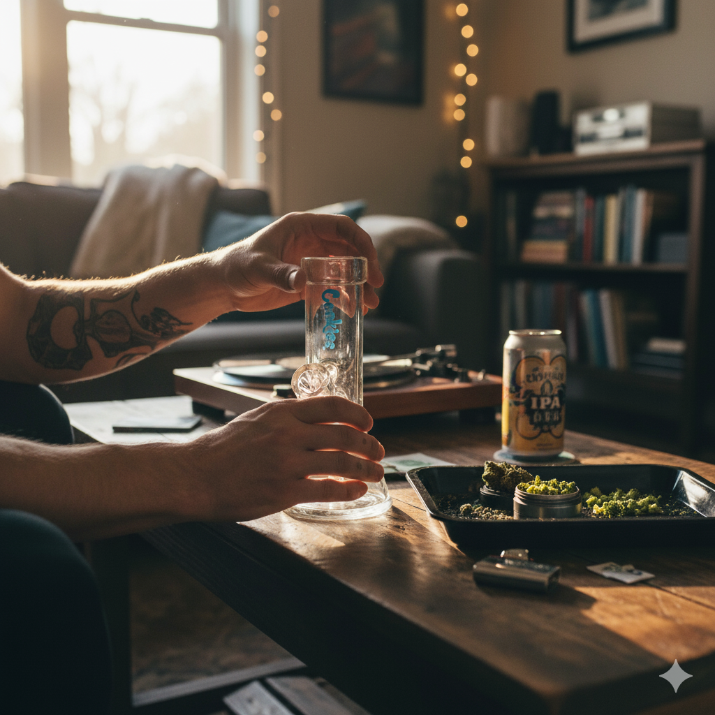 Cookies Glass Mighty Mini Bong 8in Borosilicate Beaker