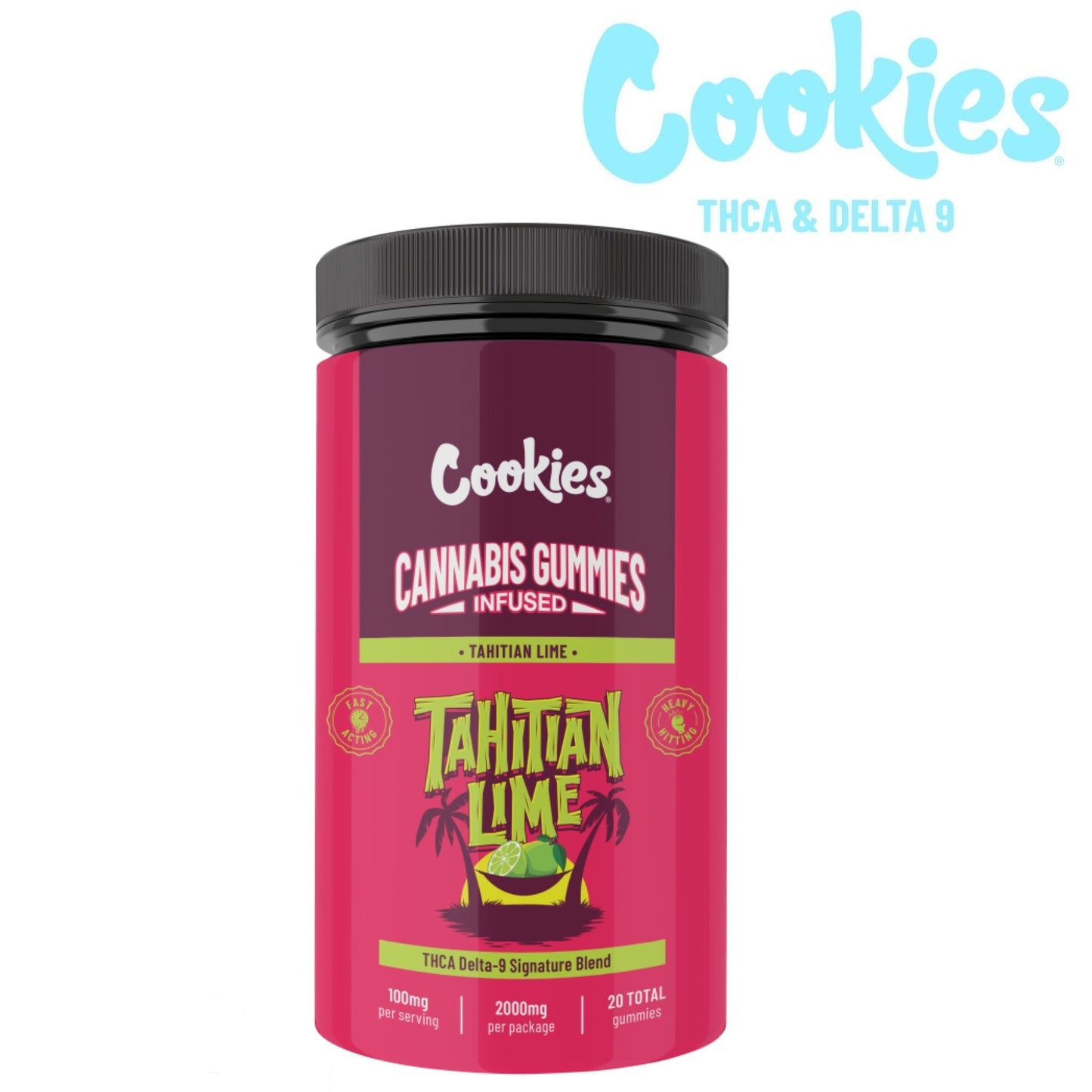 Cookies Tahitian Lime THC-A + Delta 9 Gummies 2500mg 25ct