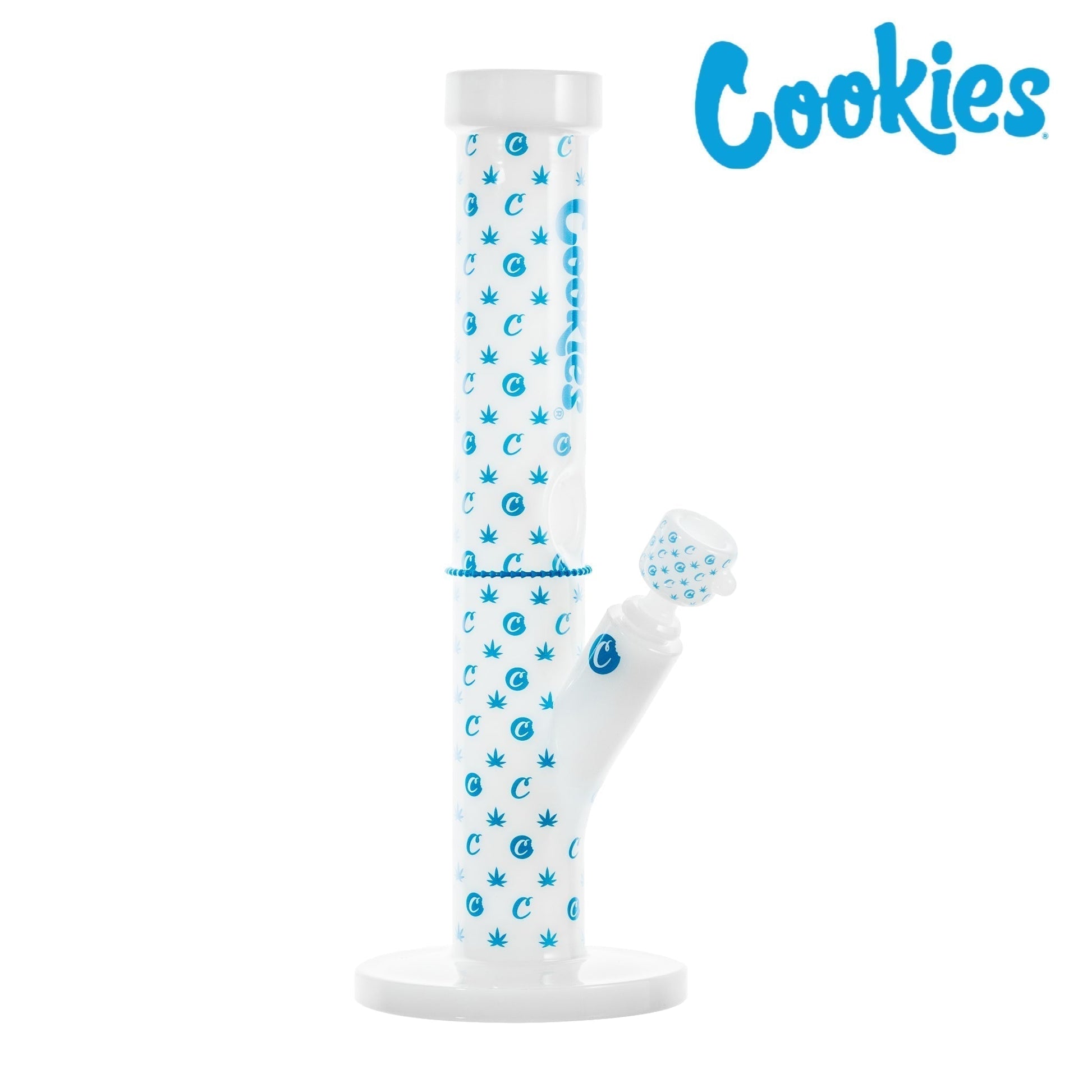 Cookies Glass V Straight Tube Bong 14in Borosilicate