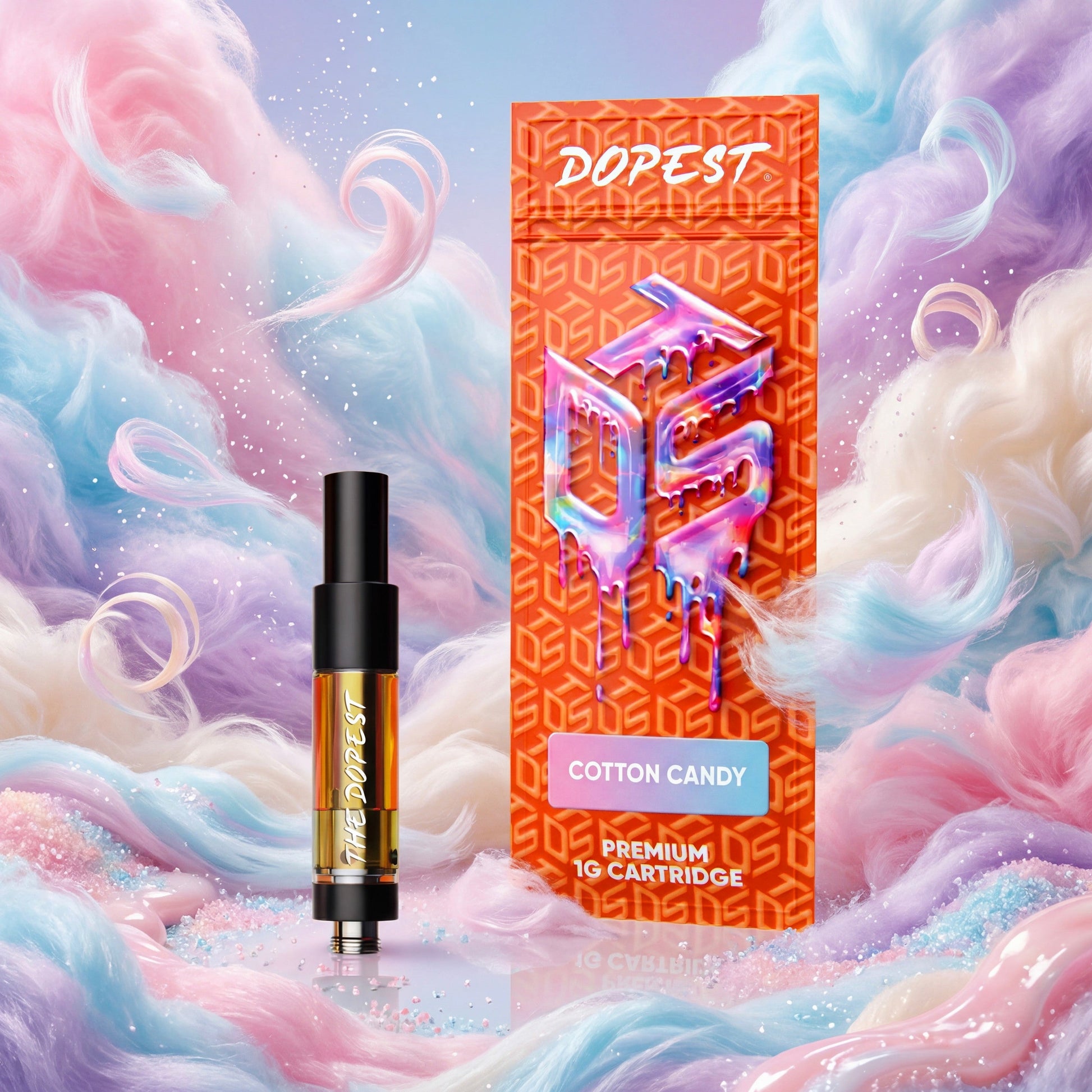 The Dopest Cotton Candy THCA Vape Cartridge 1g