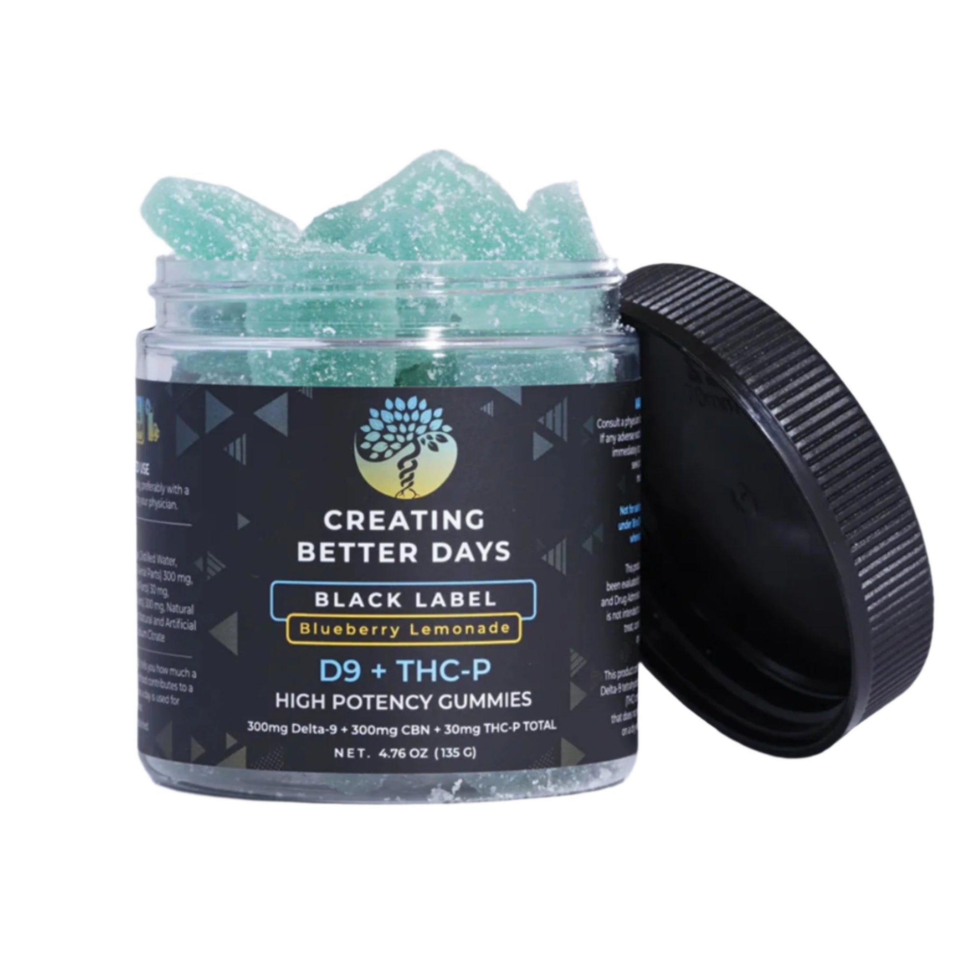 Creating Better Days Blueberry Lemonade Delta 9 + CBN + THC-P Gummies 630mg 30ct