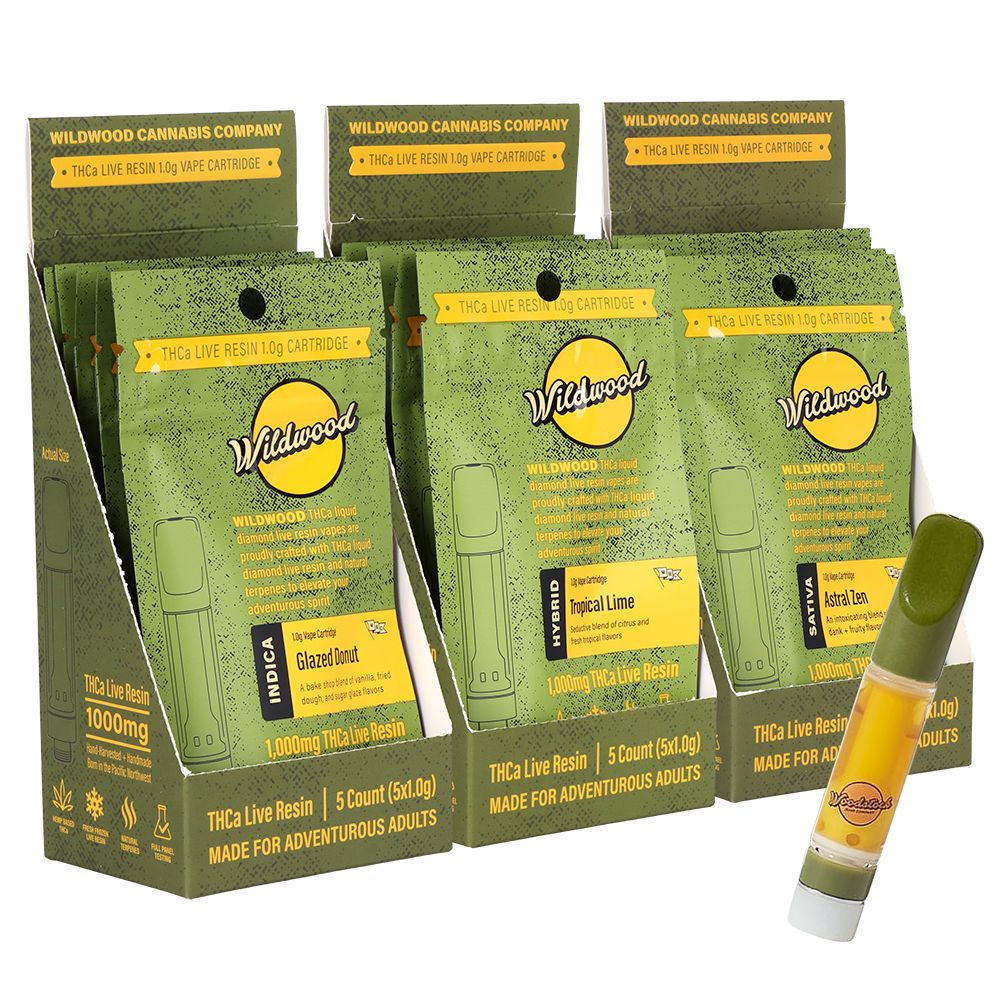 Wildwood Dispensary Grade Live Resin THCA Cartridge | 1g | 5ct