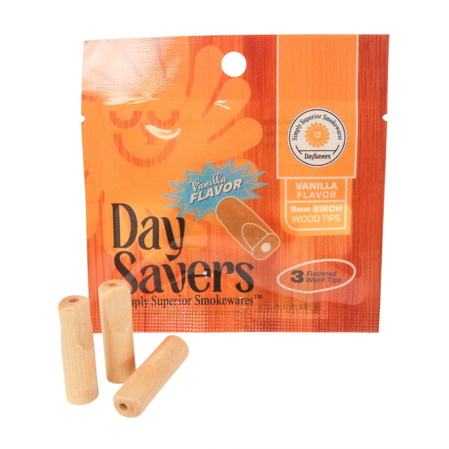 Day Savers 9mm Sugar Wood Filter Tips 3 Pack