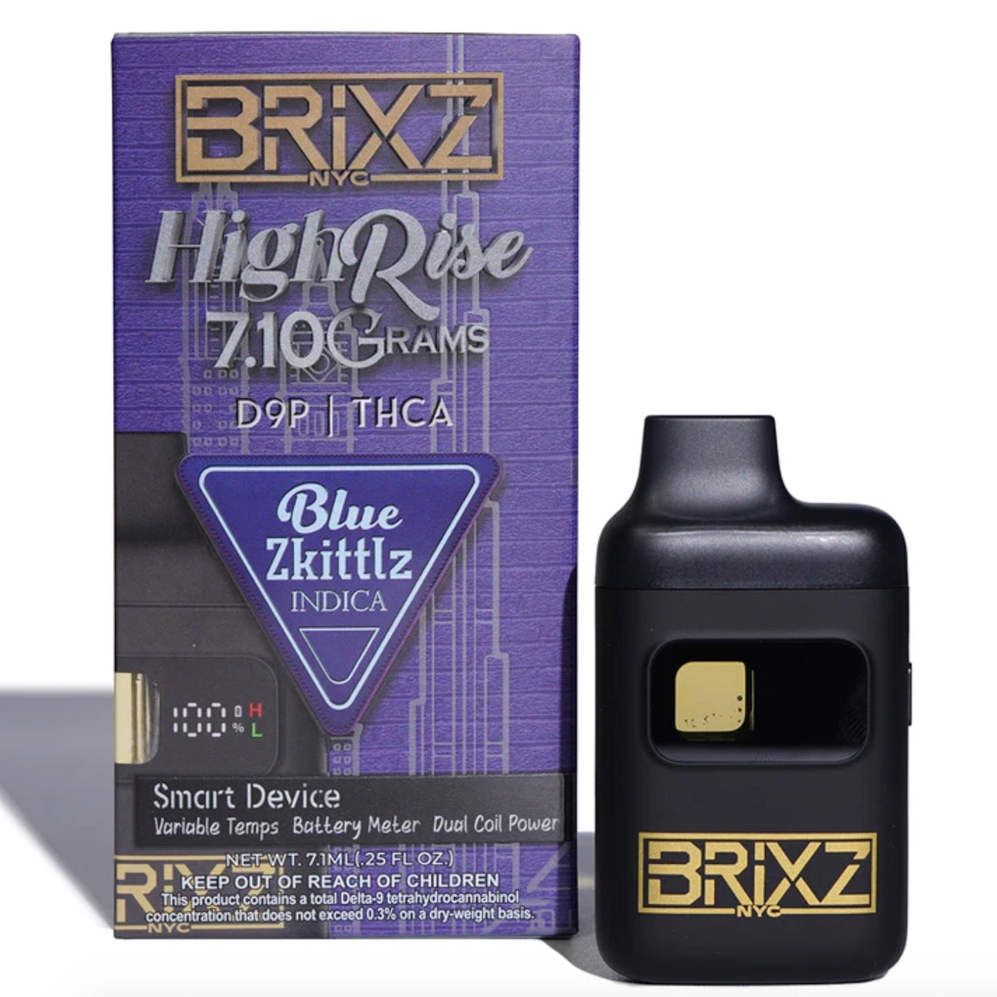 Dazed Brixs Highrise THC-A Delta 9 Vaporizer 7100mg
