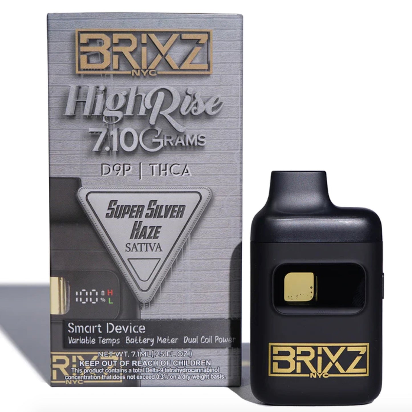 Dazed Brixs Highrise THC-A Delta 9 Vaporizer 7100mg