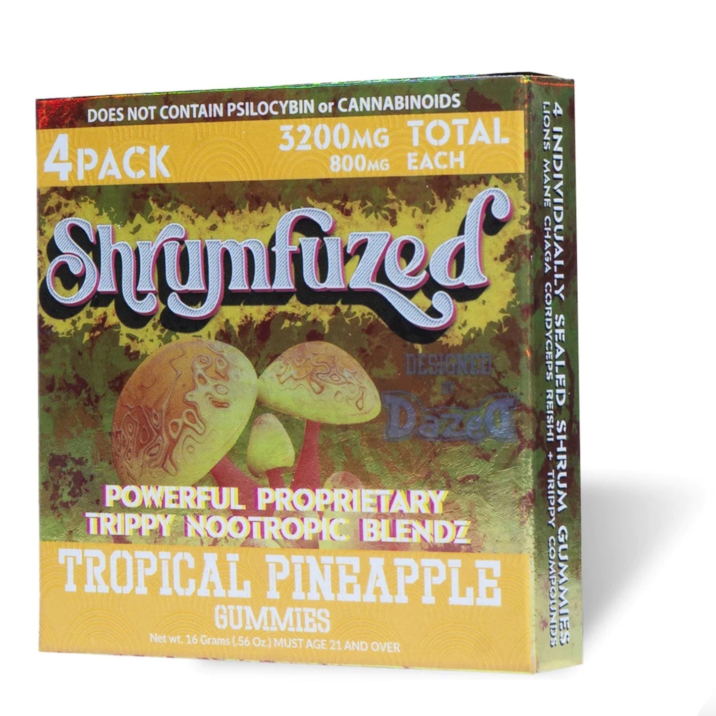 Dazed Shrumfused Mushroom Gummies 3200mg 4ct